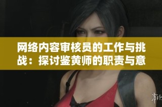 网络内容审核员的工作与挑战：探讨鉴黄师的职责与意义