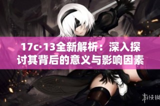 17c·13全新解析：深入探讨其背后的意义与影响因素