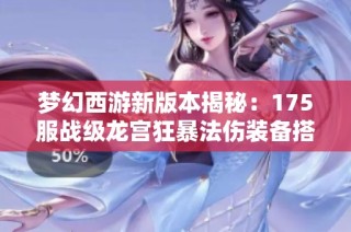 梦幻西游新版本揭秘：175服战级龙宫狂暴法伤装备搭配与超法重解析