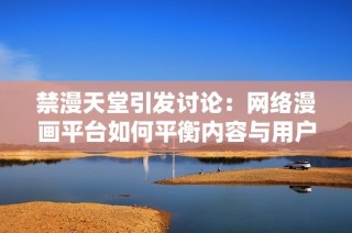 禁漫天堂引发讨论：网络漫画平台如何平衡内容与用户需求