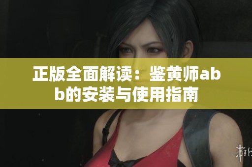 正版全面解读：鉴黄师abb的安装与使用指南