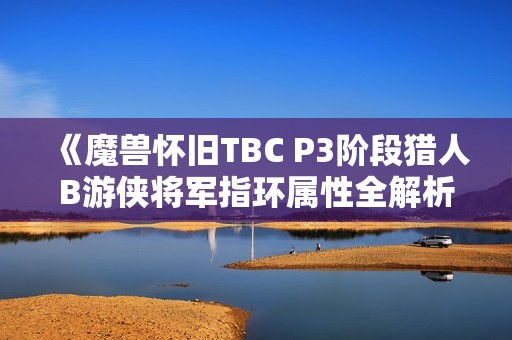 《魔兽怀旧TBC P3阶段猎人B游侠将军指环属性全解析》