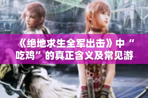 《绝地求生全军出击》中“吃鸡”的真正含义及常见游戏术语解析