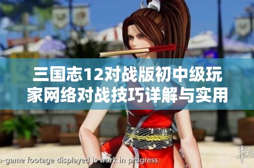 三国志12对战版初中级玩家网络对战技巧详解与实用建议