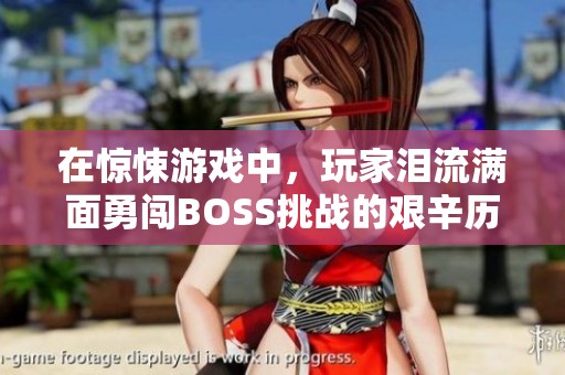 在惊悚游戏中，玩家泪流满面勇闯BOSS挑战的艰辛历程解析