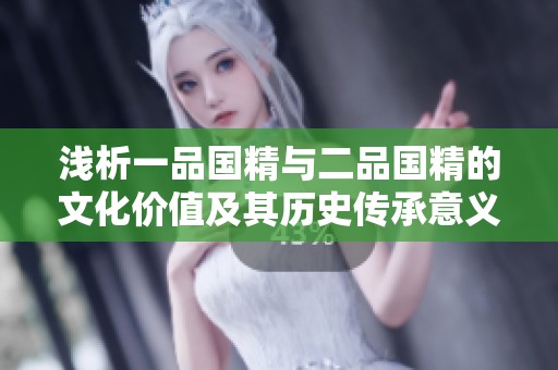 浅析一品国精与二品国精的文化价值及其历史传承意义