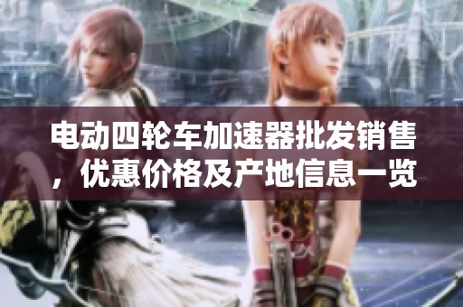 电动四轮车加速器批发销售，优惠价格及产地信息一览