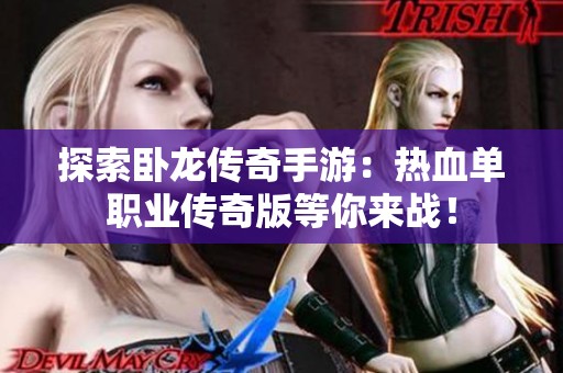 探索卧龙传奇手游：热血单职业传奇版等你来战！
