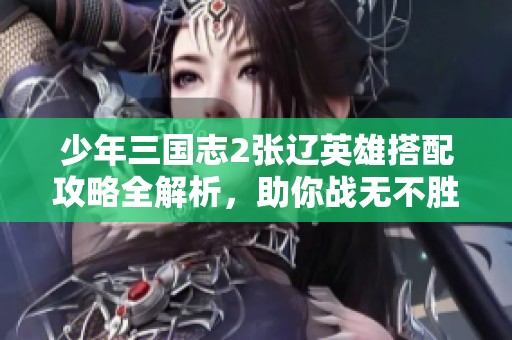 少年三国志2张辽英雄搭配攻略全解析，助你战无不胜！