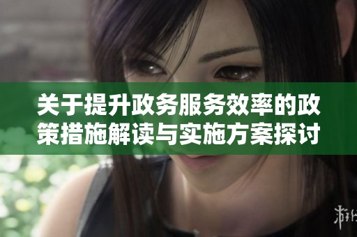 关于提升政务服务效率的政策措施解读与实施方案探讨