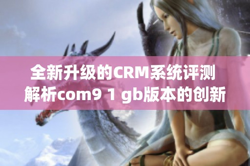 全新升级的CRM系统评测 解析com9 1 gb版本的创新与优势