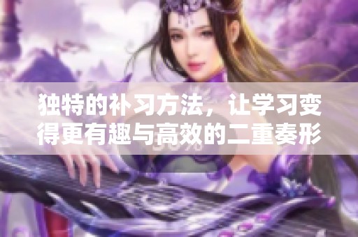 独特的补习方法，让学习变得更有趣与高效的二重奏形式