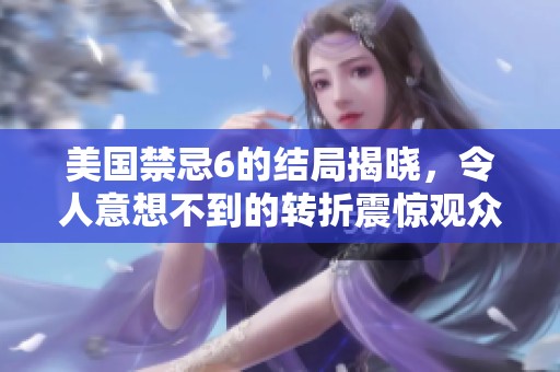 美国禁忌6的结局揭晓，令人意想不到的转折震惊观众心灵