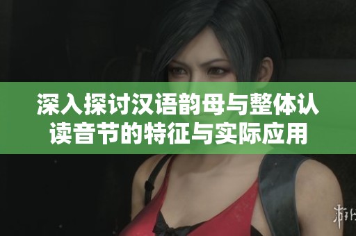深入探讨汉语韵母与整体认读音节的特征与实际应用
