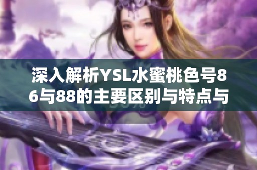 深入解析YSL水蜜桃色号86与88的主要区别与特点与使用效果
