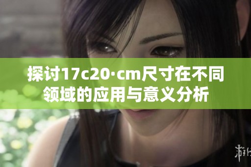 探讨17c20·cm尺寸在不同领域的应用与意义分析