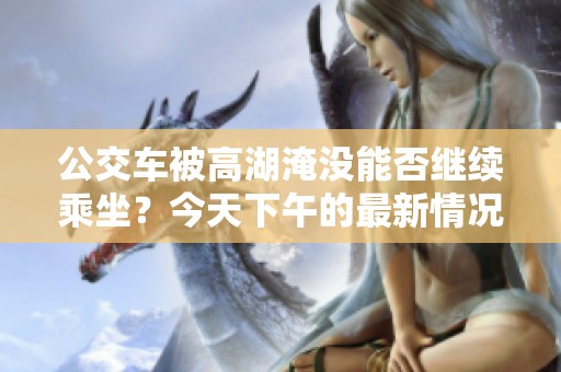 公交车被高湖淹没能否继续乘坐？今天下午的最新情况分析