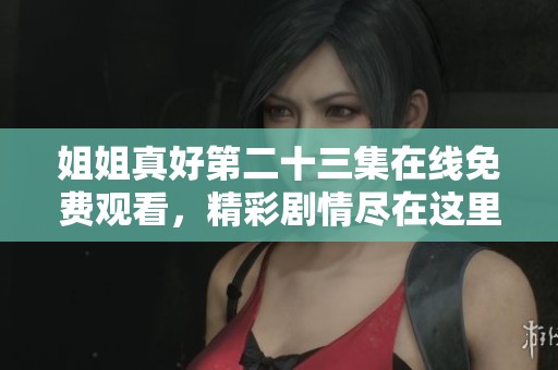 姐姐真好第二十三集在线免费观看，精彩剧情尽在这里