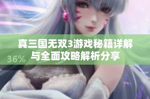 真三国无双3游戏秘籍详解与全面攻略解析分享