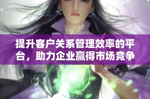 提升客户关系管理效率的平台，助力企业赢得市场竞争优势
