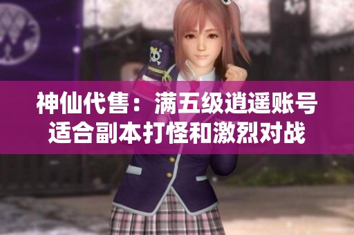 神仙代售：满五级逍遥账号适合副本打怪和激烈对战