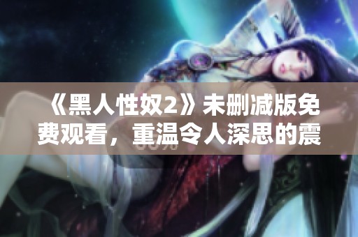 《黑人性奴2》未删减版免费观看，重温令人深思的震撼情节与社会主题