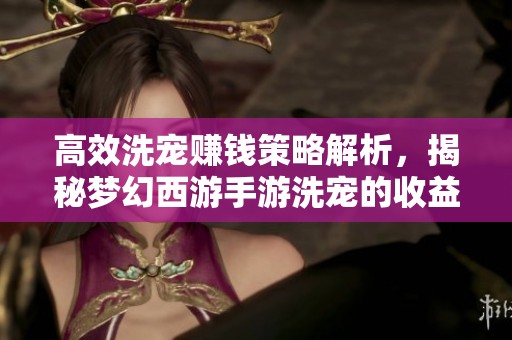 高效洗宠赚钱策略解析，揭秘梦幻西游手游洗宠的收益与技巧