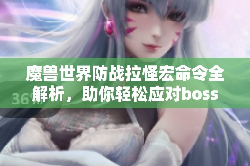 魔兽世界防战拉怪宏命令全解析，助你轻松应对boss挑战