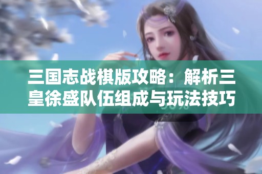 三国志战棋版攻略：解析三皇徐盛队伍组成与玩法技巧详解