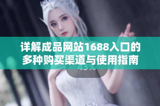 详解成品网站1688入口的多种购买渠道与使用指南