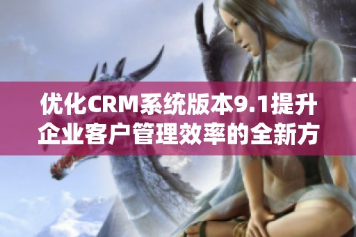 优化CRM系统版本9.1提升企业客户管理效率的全新方案