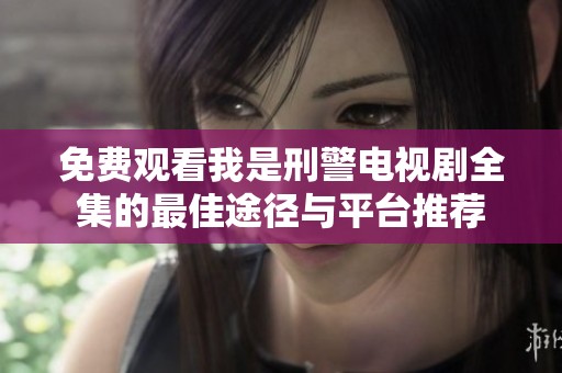 免费观看我是刑警电视剧全集的最佳途径与平台推荐