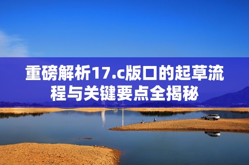 重磅解析17.c版口的起草流程与关键要点全揭秘