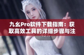 九幺Pro软件下载指南：获取高效工具的详细步骤与注意事项