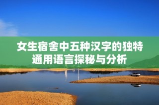 女生宿舍中五种汉字的独特通用语言探秘与分析