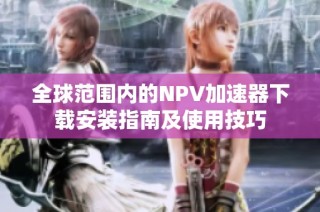 全球范围内的NPV加速器下载安装指南及使用技巧