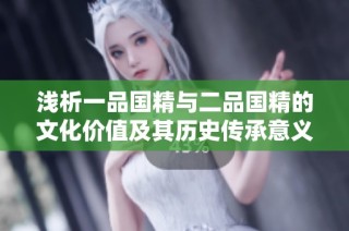 浅析一品国精与二品国精的文化价值及其历史传承意义