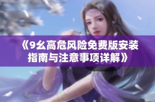 《9幺高危风险免费版安装指南与注意事项详解》