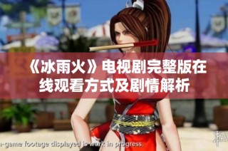 《冰雨火》电视剧完整版在线观看方式及剧情解析