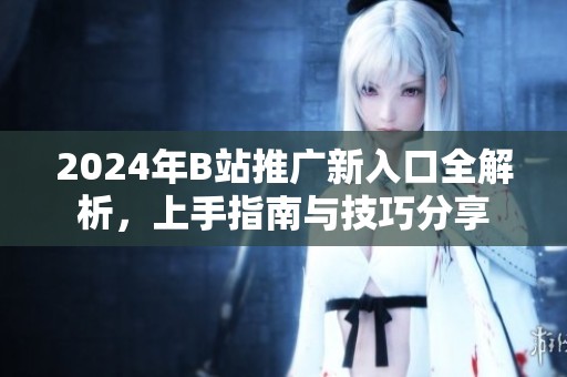 2024年B站推广新入口全解析，上手指南与技巧分享