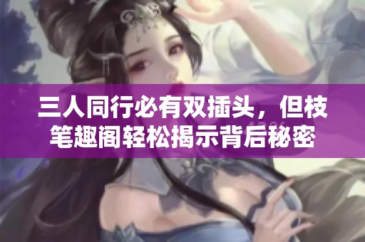 三人同行必有双插头，但枝笔趣阁轻松揭示背后秘密