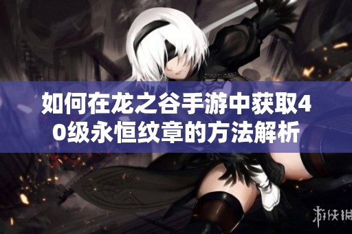 如何在龙之谷手游中获取40级永恒纹章的方法解析