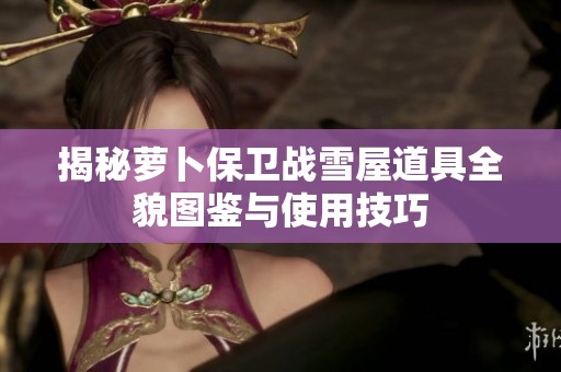揭秘萝卜保卫战雪屋道具全貌图鉴与使用技巧