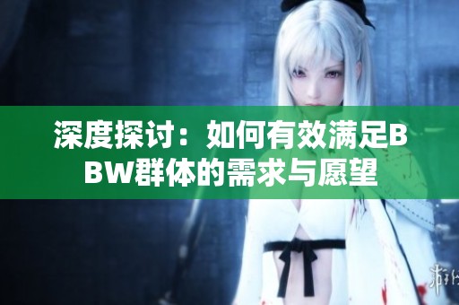深度探讨：如何有效满足BBW群体的需求与愿望