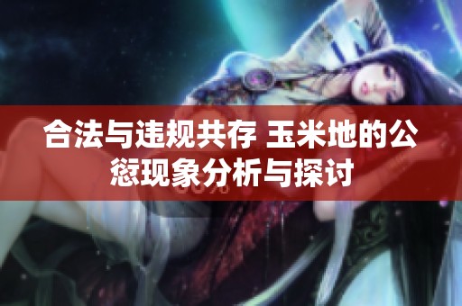 合法与违规共存 玉米地的公愆现象分析与探讨