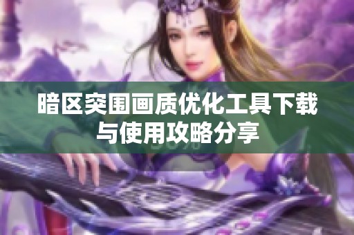 暗区突围画质优化工具下载与使用攻略分享