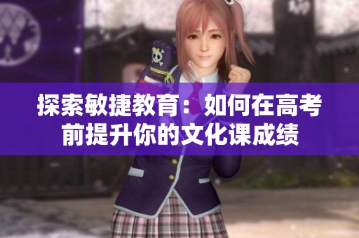探索敏捷教育：如何在高考前提升你的文化课成绩