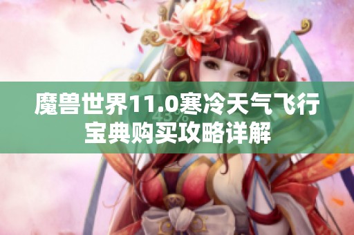 魔兽世界11.0寒冷天气飞行宝典购买攻略详解