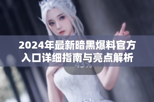 2024年最新暗黑爆料官方入口详细指南与亮点解析