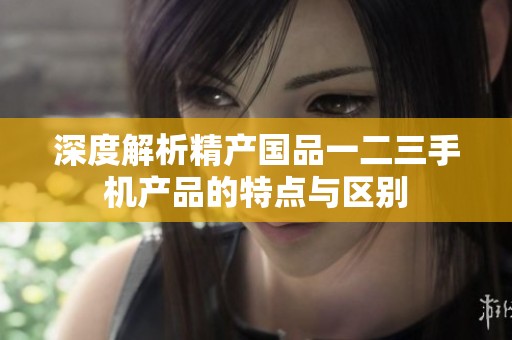 深度解析精产国品一二三手机产品的特点与区别